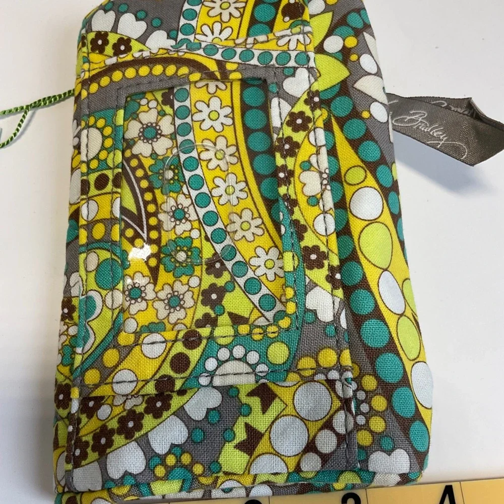 Vera Bradley One for the Money Wallet Lemon Parfait Paisley Quilted Cotton New - Picture 8 of 8